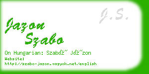 jazon szabo business card